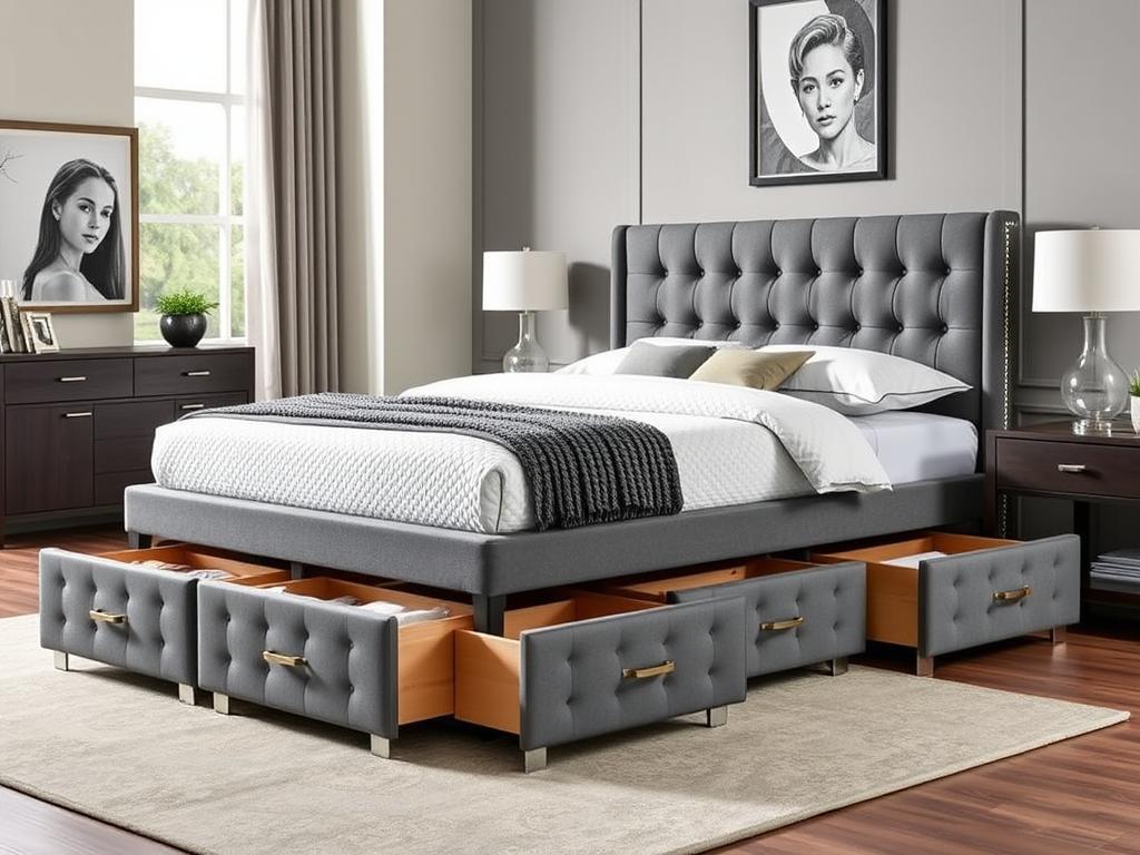 Allewie upholstered storage bed for bedroom makeover Allewie upholstered storage bed for bedroom makeover