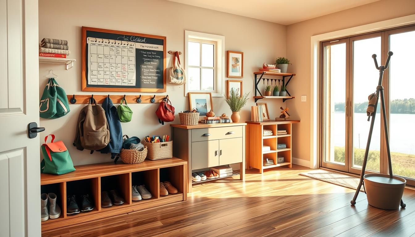 Back-to-school entryway organization