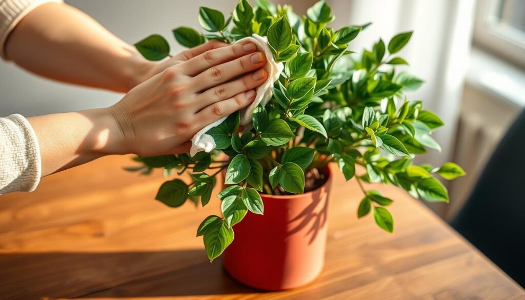 Cleaning artificial plants Cleaning artificial plants