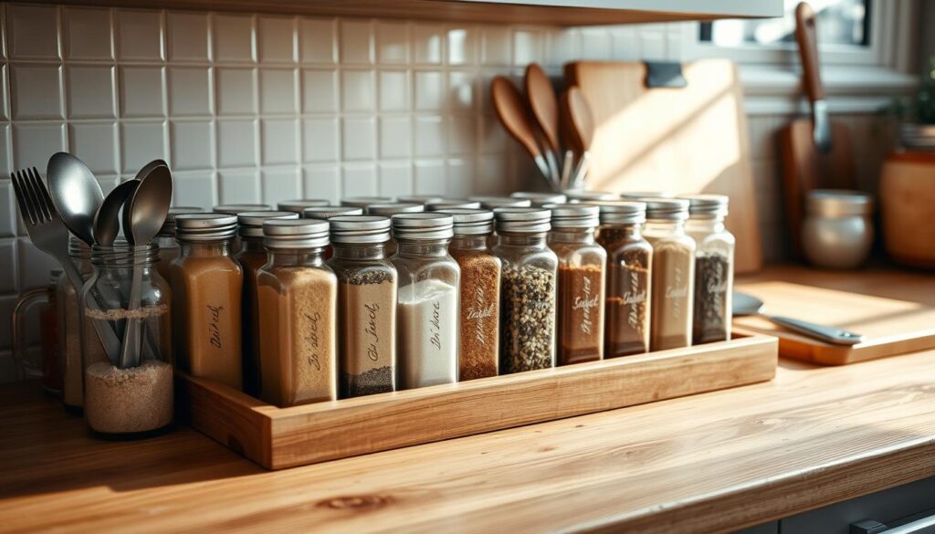 DIY spice rack organization