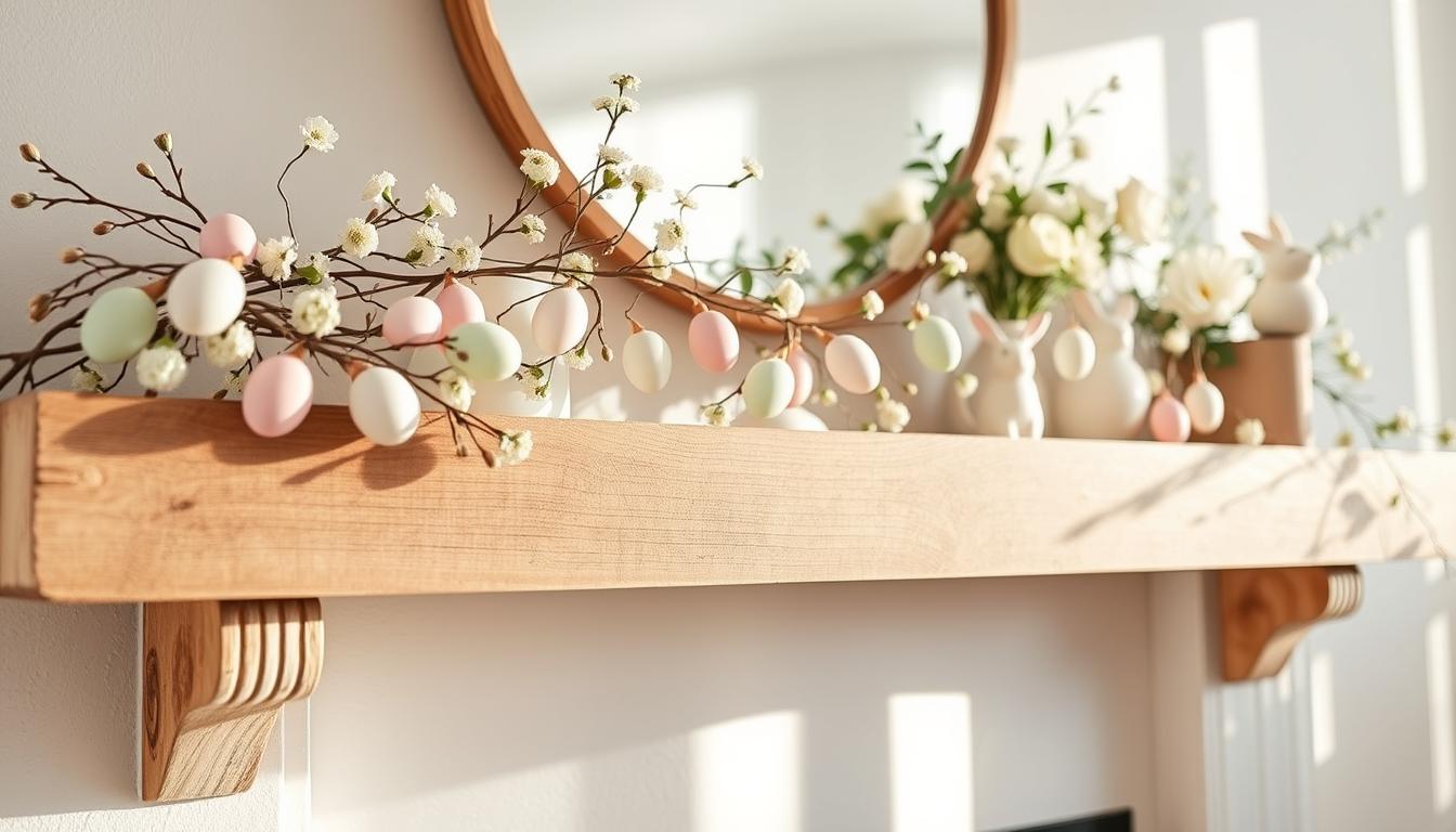 Easter mantel decor for small spaces