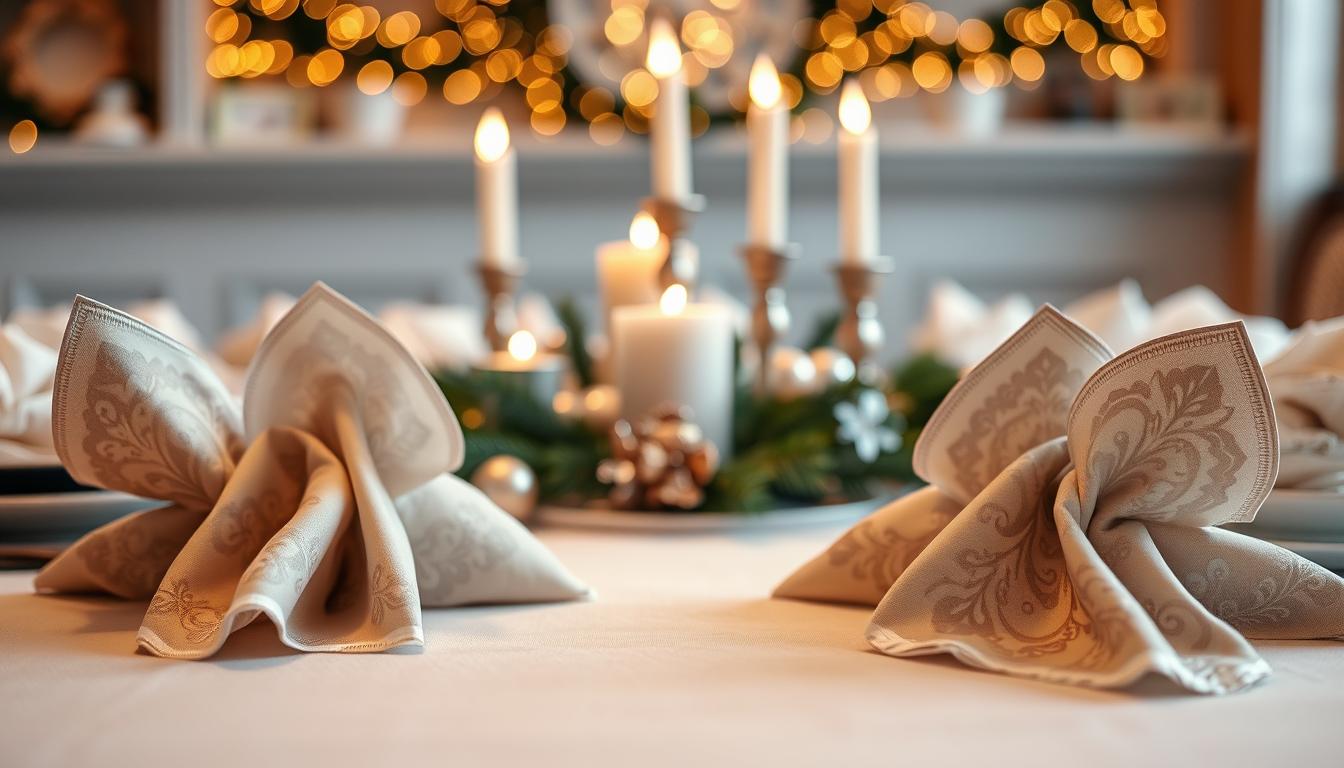 Festive napkin folding for holidays