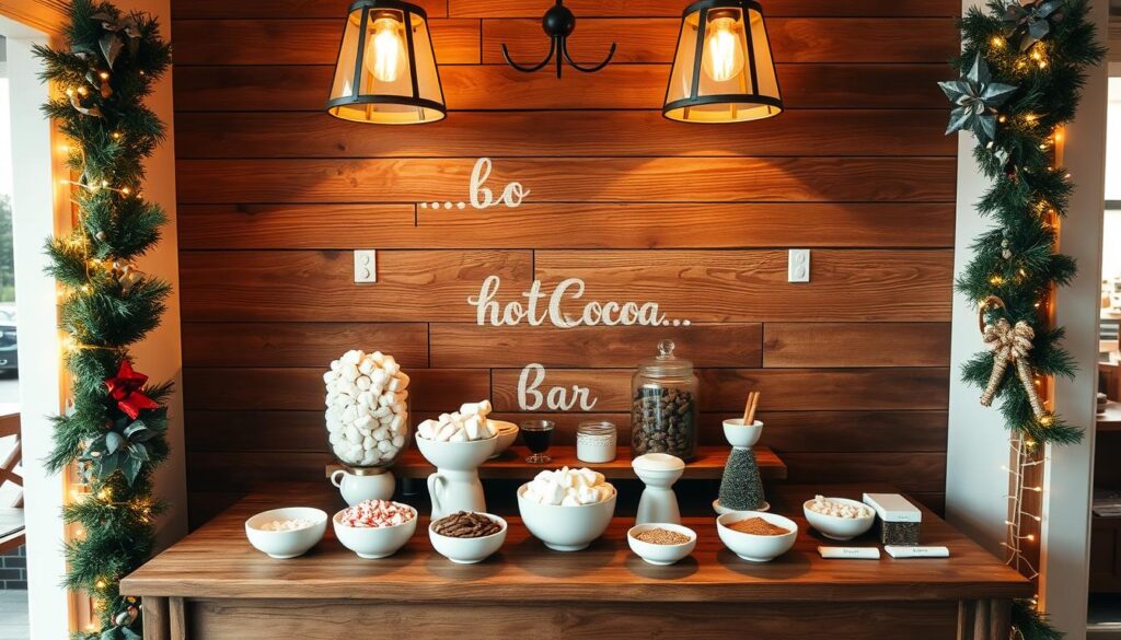 Hot cocoa bar station styling