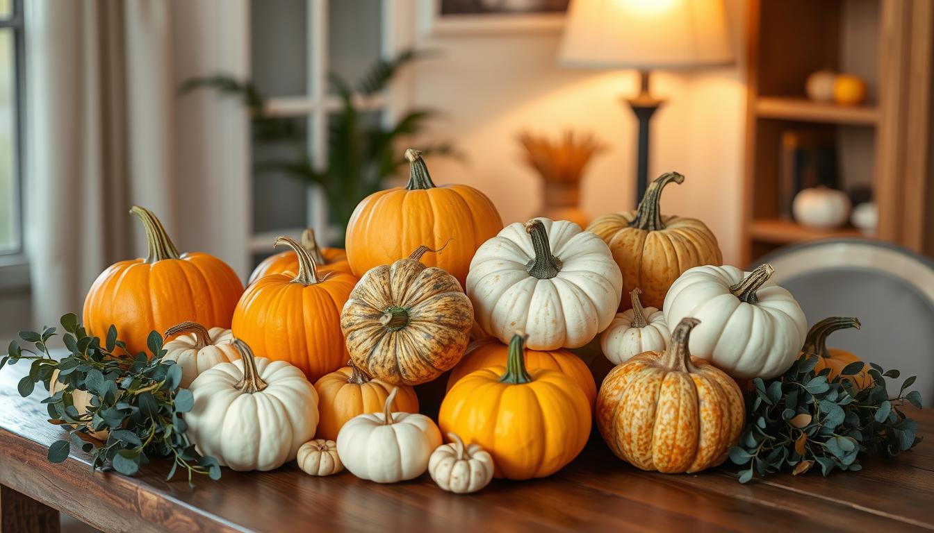 How to decorate with pumpkins indoors