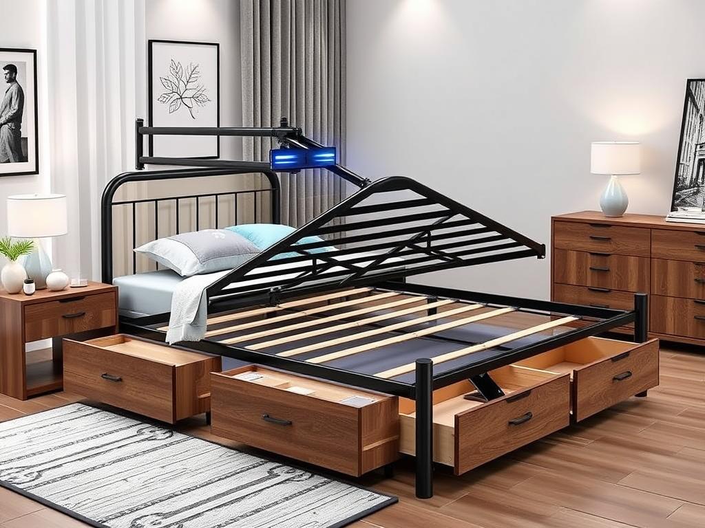 Lifezone tech-friendly bed frame for bedroom makeover Lifezone tech-friendly bed frame for bedroom makeover