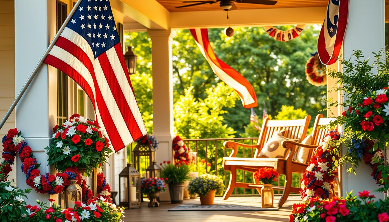 Patriotic porch decorations