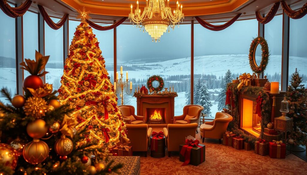 Red and gold Christmas theme ideas