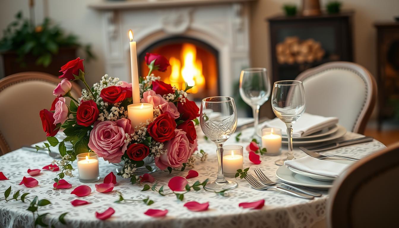 Romantic Valentine’s table decor