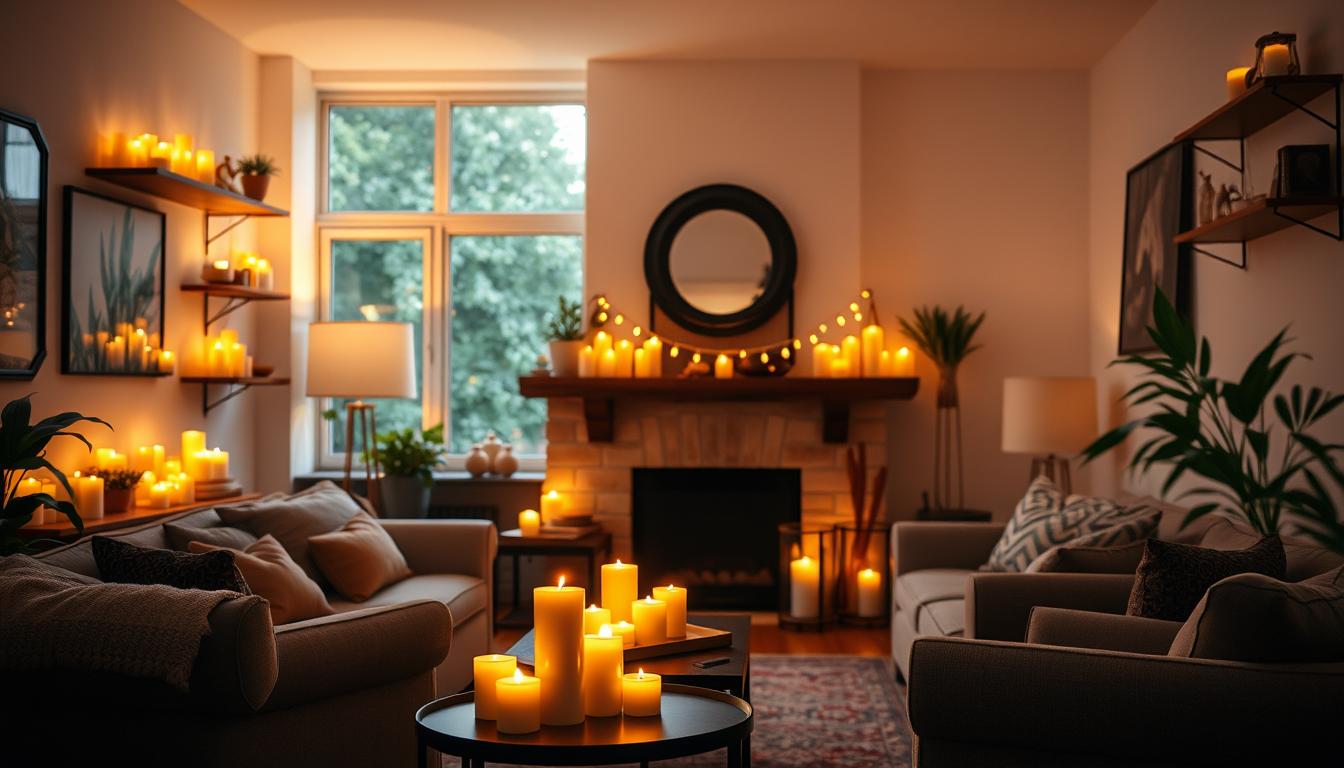 Using LED flameless candles for decor