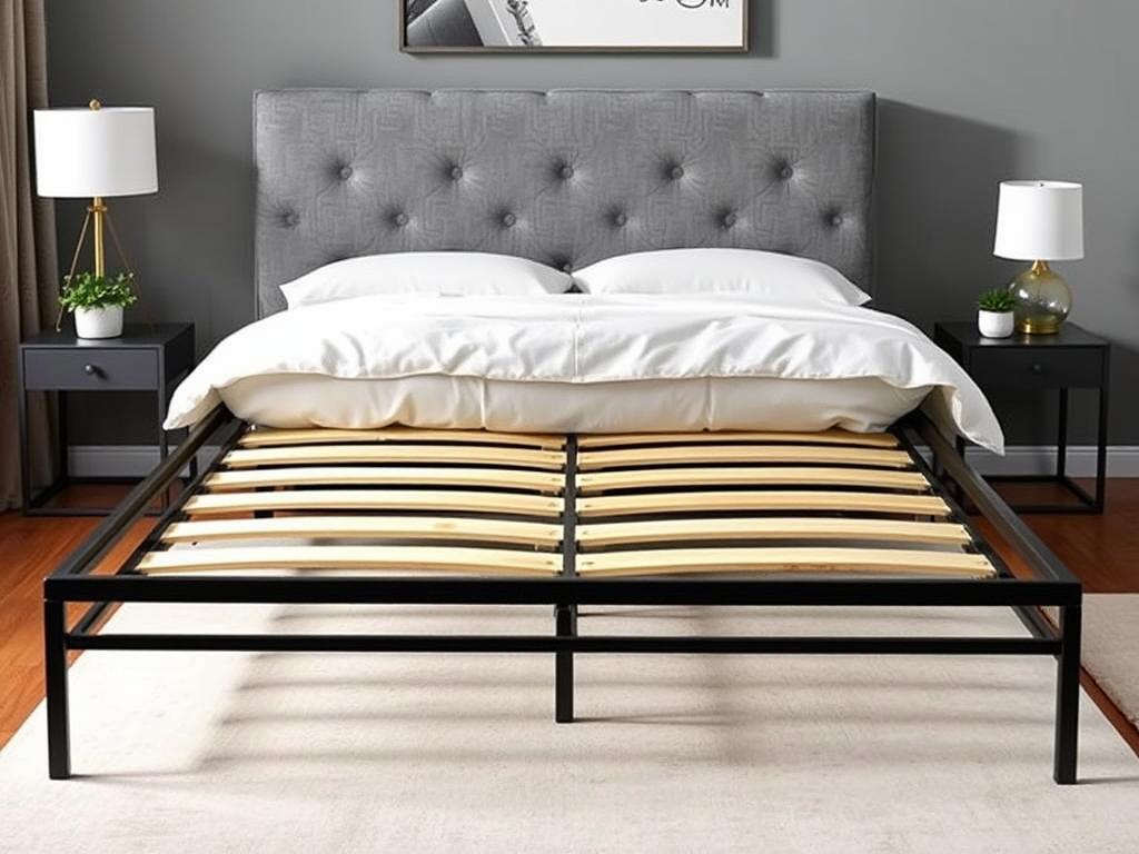 ZINUS Korey bed frame with upholstered headboard for bedroom makeover ZINUS Korey bed frame with upholstered headboard for bedroom makeover