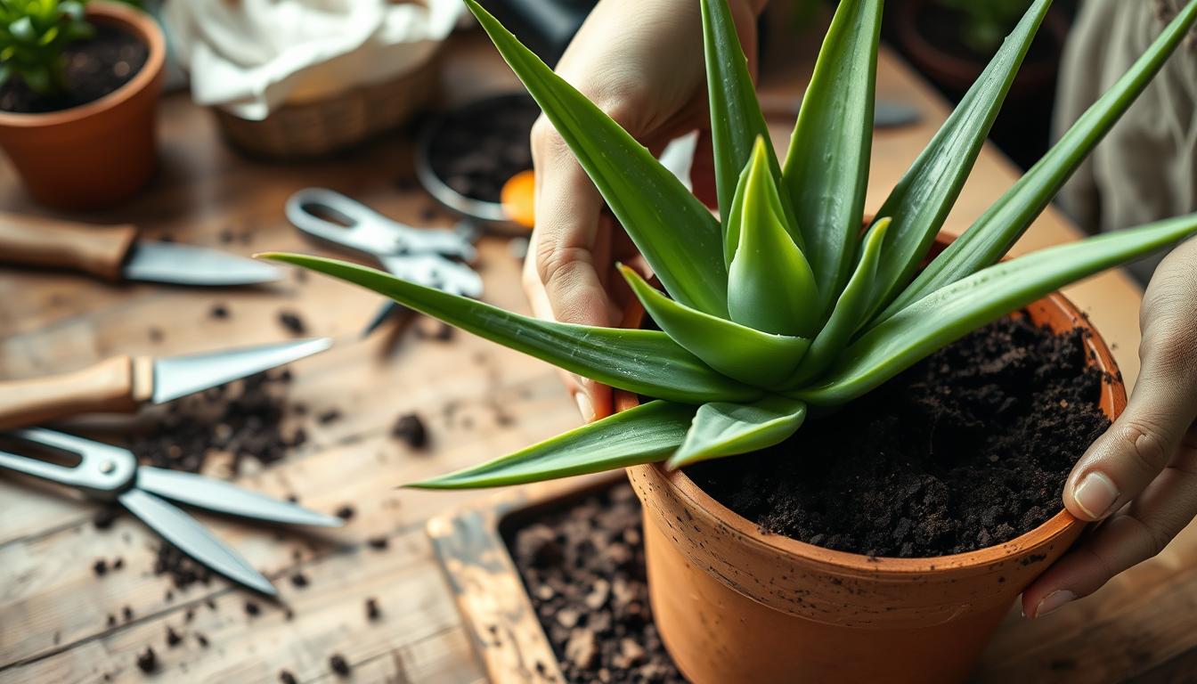 aloe vera repotting tips