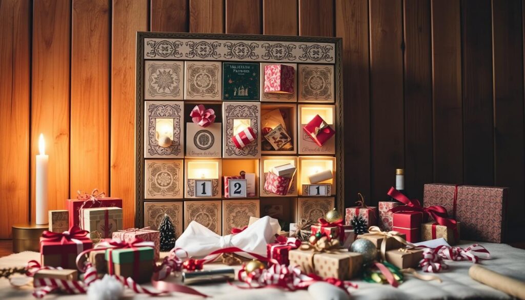 filling advent calendar