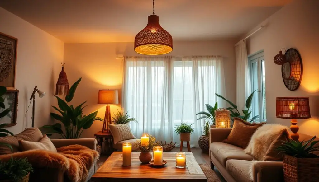 lighting in Boho design