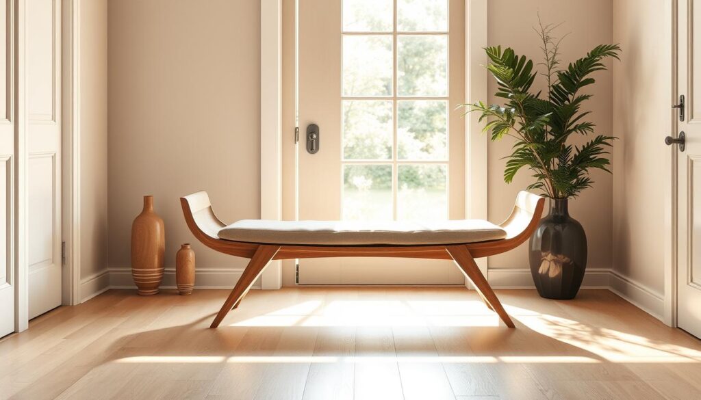 chic entryway benches