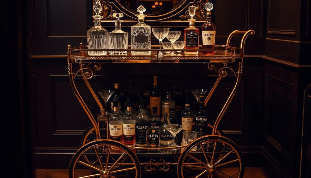 gold bar cart
