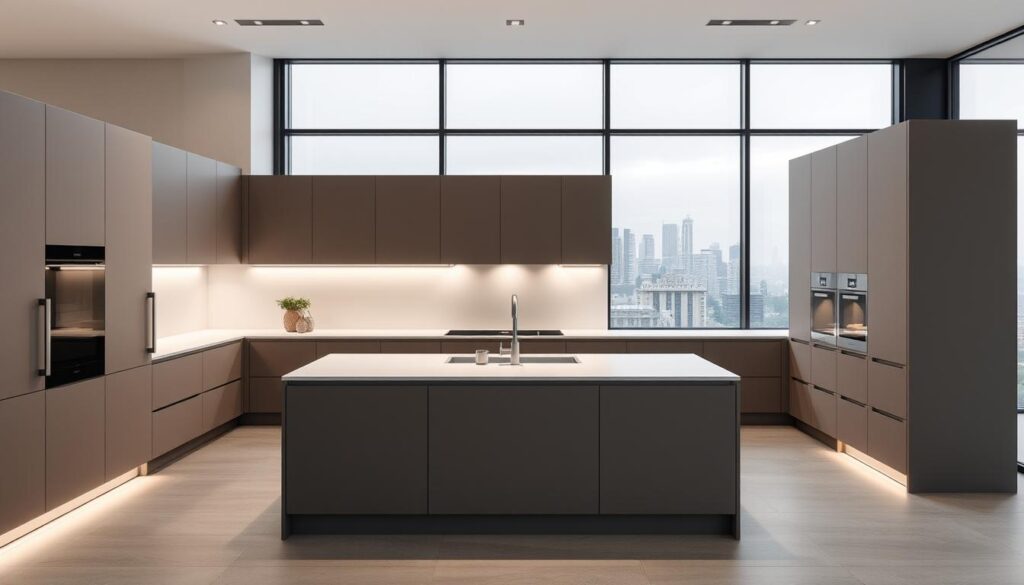 sleek kitchen cabinets